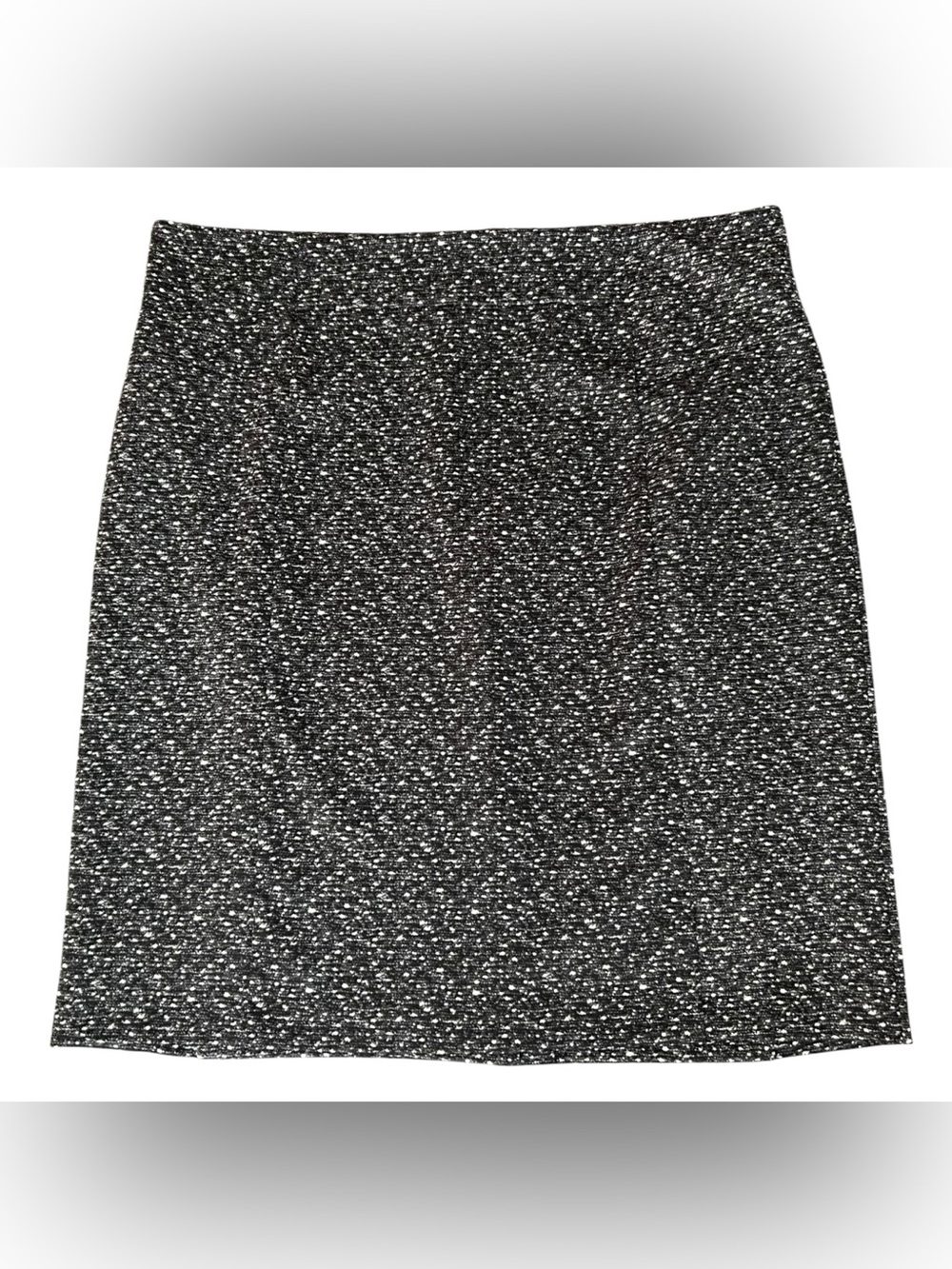 Michael Michael Kors Stretch Straight Pencil Skirt Slit Black White Large